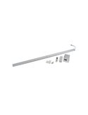 Barra perchero para armario con luz LED CASTOR, gris metalizado, batería extraíble y sensor de movimiento, plástico y aluminio, 
