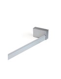 Barra perchero para armario con luz LED CASTOR, gris metalizado, batería extraíble y sensor de movimiento, plástico y aluminio, 