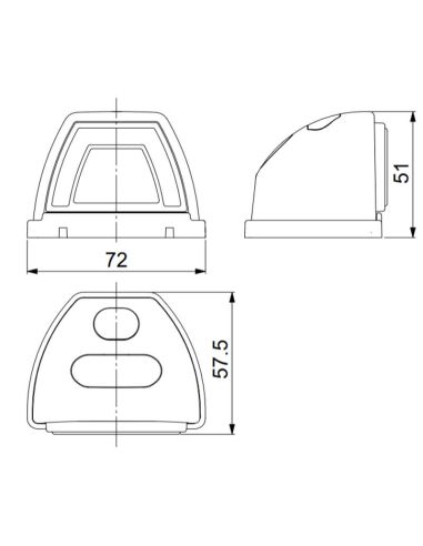 Medidas Piloto Galibo Angular LED Neon Blanco Homologada Posición Delantero 12/24V LD 3085 A