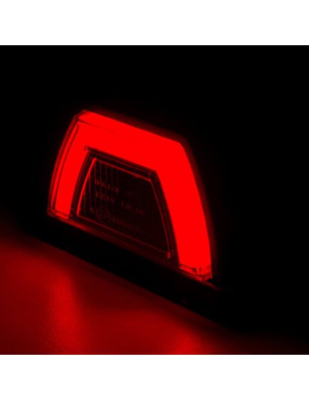 Feu de position arrière coudé à LED néon rouge homologué 12/24 V LD 3086 R1