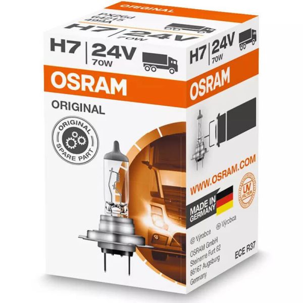 Lámpara Halógena H7 24V 70W OSRAM ORIGINAL LINE | Recambio para Camiones 64215