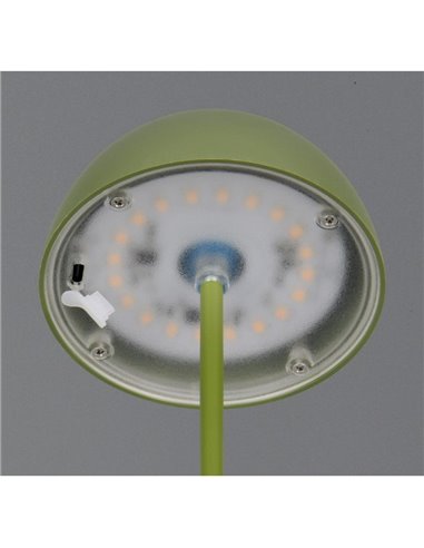 Lámpara de sobremesa LED recargable USB ORTIZ con función memoria y regulable 2W 150lm, 3000K IP20