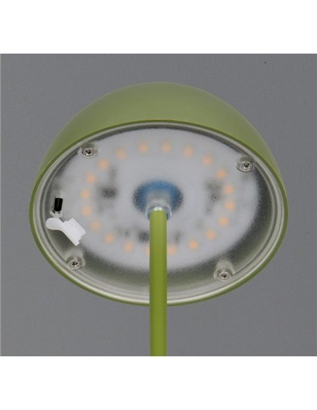 Lámpara de sobremesa LED recargable USB ORTIZ con función memoria y regulable 2W 150lm, 3000K IP20