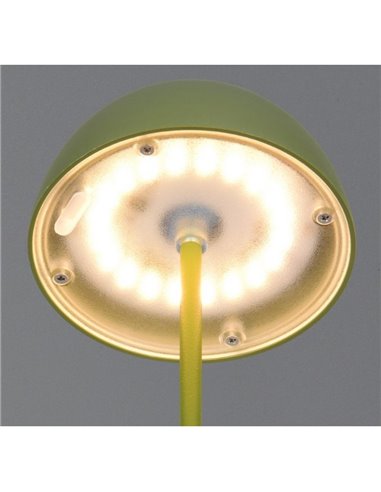 Lámpara de sobremesa LED recargable USB ORTIZ con función memoria y regulable 2W 150lm, 3000K IP20