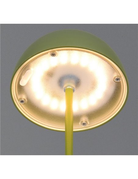 Lámpara de sobremesa LED recargable USB ORTIZ con función memoria y regulable 2W 150lm, 3000K IP20