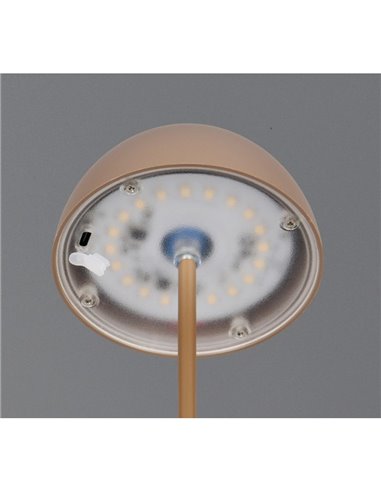 Lámpara LED de sobremesa moderna ORTIZ recargable con USB y regulable 2W 150lm, 3000K IP20
