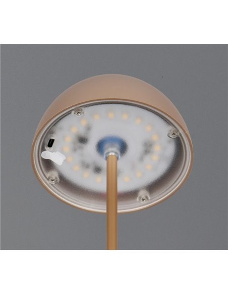 Lámpara LED de sobremesa moderna ORTIZ recargable con USB y regulable 2W 150lm, 3000K IP20