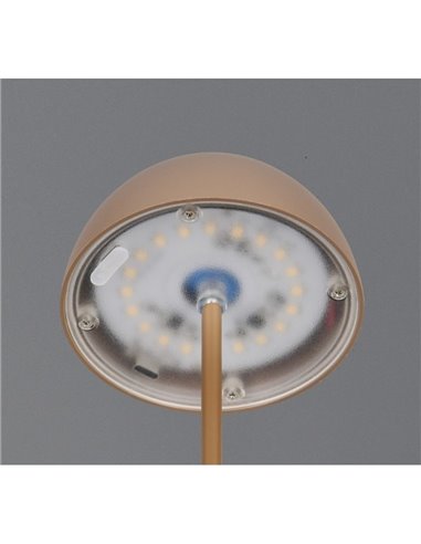 Lámpara LED de sobremesa moderna ORTIZ recargable con USB y regulable 2W 150lm, 3000K IP20
