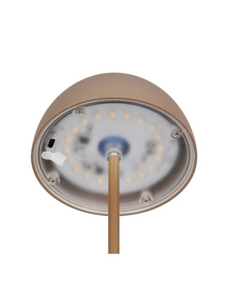 Lámpara LED de sobremesa moderna ORTIZ recargable con USB y regulable 2W 150lm, 3000K IP20