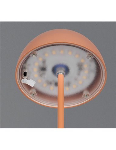 Lámpara LED de sobremesa regulable ORTIZ recargable con USB y regulable 2W 150lm, 3000K IP20