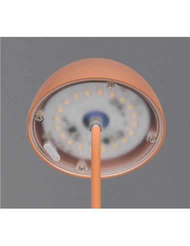 Lámpara LED de sobremesa regulable ORTIZ recargable con USB y regulable 2W 150lm, 3000K IP20