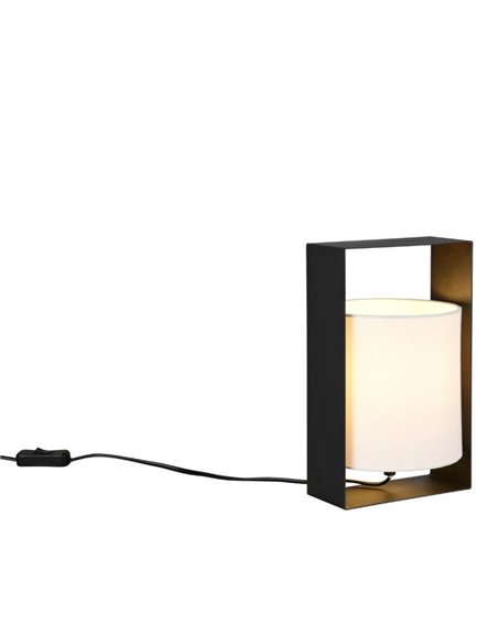 Lámpara de sobremesa con pantalla de tela PAIL estructura metálica bombilla excl. 1x E27 max. 10W IP20
