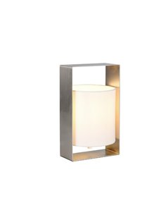 Luminária de mesa decorativa PAIL com estrutura de metal e cúpula de tecido branco, lâmpada excl. 1x E27 máx. 10 W IP20
