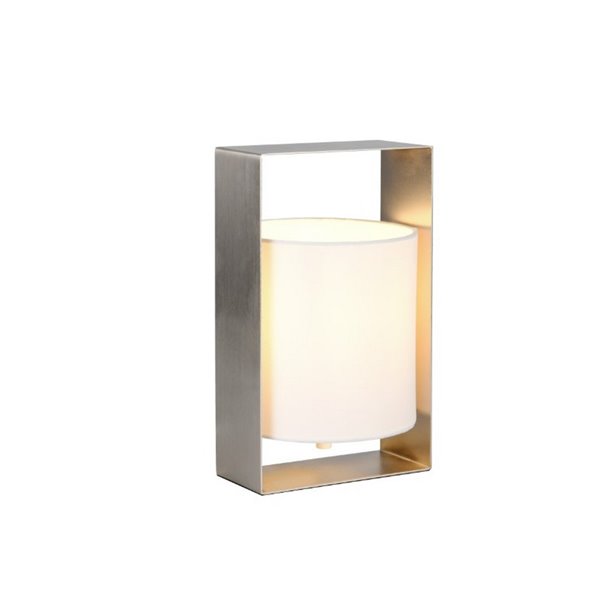 Lámpara de sobremesa decorativa PAIL estructura metálica y pantalla de tela blanca bombilla excl. 1x E27 max. 10W IP20