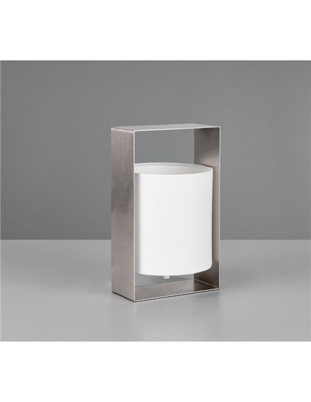 Lámpara de sobremesa decorativa PAIL estructura metálica y pantalla de tela blanca bombilla excl. 1x E27 max. 10W IP20