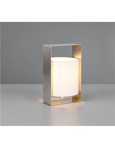 Lámpara de sobremesa decorativa PAIL estructura metálica y pantalla de tela blanca bombilla excl. 1x E27 max. 10W IP20