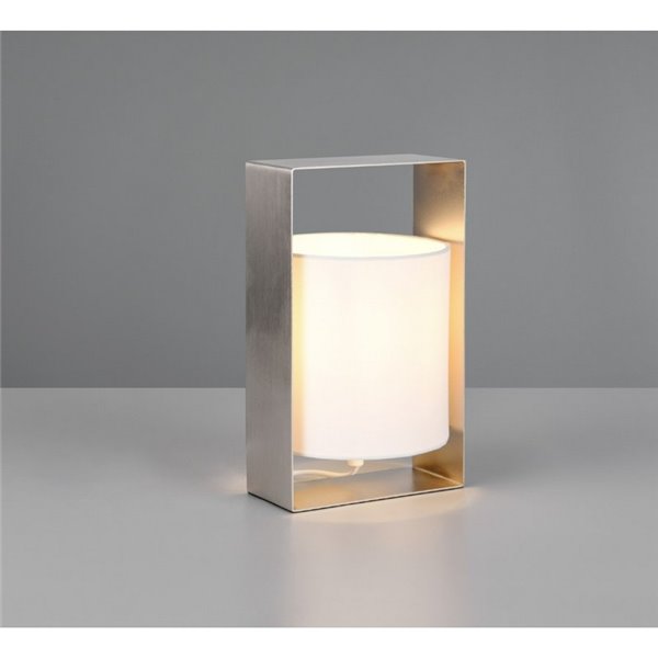 Lámpara de sobremesa decorativa PAIL estructura metálica y pantalla de tela blanca bombilla excl. 1x E27 max. 10W IP20