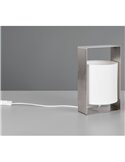 Lampe de table décorative PAIL avec structure en métal et abat-jour en tissu blanc, ampoule exclue. 1x E27 max. 10 W IP20