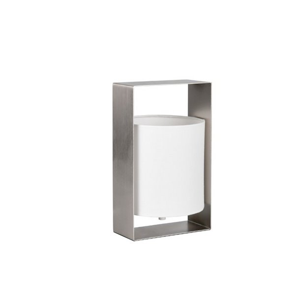 Lámpara de sobremesa decorativa PAIL estructura metálica y pantalla de tela blanca bombilla excl. 1x E27 max. 10W IP20