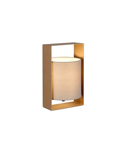 Lámpara de sobremesa moderna con pantalla de tela PAIL estructura metálica, bombilla excl. 1x E27 max. 10W IP20
