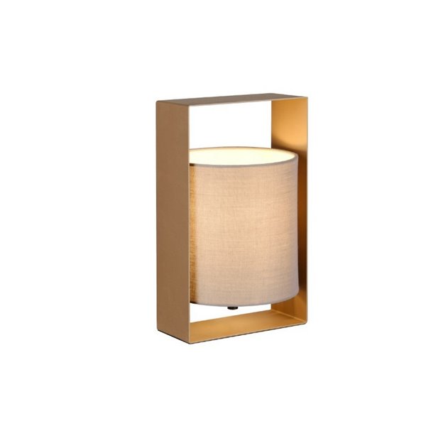 Lámpara de sobremesa moderna con pantalla de tela PAIL estructura metálica, bombilla excl. 1x E27 max. 10W IP20