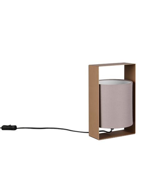 Lámpara de sobremesa moderna con pantalla de tela PAIL estructura metálica, bombilla excl. 1x E27 max. 10W IP20