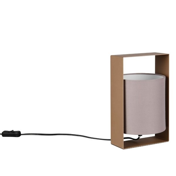 Lámpara de sobremesa moderna con pantalla de tela PAIL estructura metálica, bombilla excl. 1x E27 max. 10W IP20