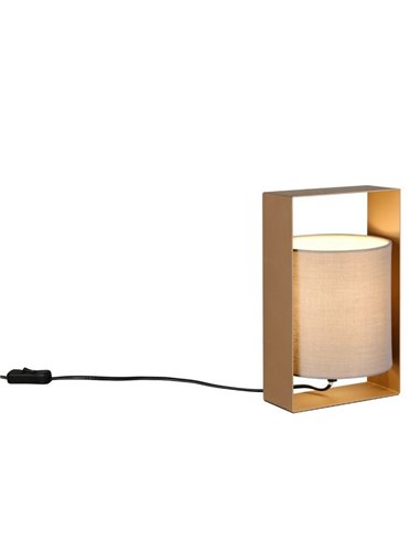 Lámpara de sobremesa moderna con pantalla de tela PAIL estructura metálica, bombilla excl. 1x E27 max. 10W IP20