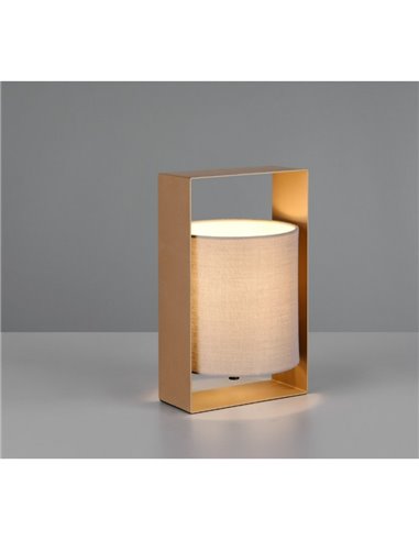 Lámpara de sobremesa moderna con pantalla de tela PAIL estructura metálica, bombilla excl. 1x E27 max. 10W IP20