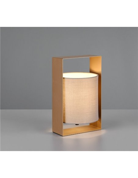 Lampe de table moderne avec abat-jour en tissu PAIL, structure en métal, ampoule exclue. 1x E27 max. 10 W IP20
