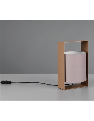 Lampe de table moderne avec abat-jour en tissu PAIL, structure en métal, ampoule exclue. 1x E27 max. 10 W IP20