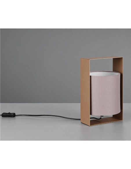 Lámpara de sobremesa moderna con pantalla de tela PAIL estructura metálica, bombilla excl. 1x E27 max. 10W IP20