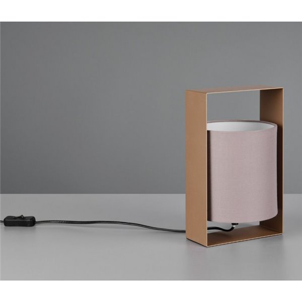 Lámpara de sobremesa moderna con pantalla de tela PAIL estructura metálica, bombilla excl. 1x E27 max. 10W IP20