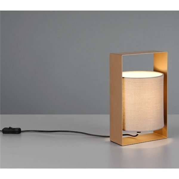 Lámpara de sobremesa moderna con pantalla de tela PAIL estructura metálica, bombilla excl. 1x E27 max. 10W IP20