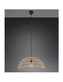Lámpara de techo pantalla papel trenzado natural PAULETTE altura regulable, bombilla excl. 1x E27 max. 40W IP20