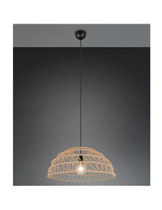 Lámpara de techo pantalla papel trenzado natural PAULETTE altura regulable, bombilla excl. 1x E27 max. 40W IP20 2