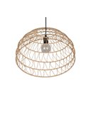 Lámpara de techo pantalla papel trenzado natural PAULETTE altura regulable, bombilla excl. 1x E27 max. 40W IP20