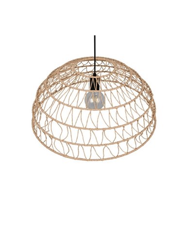 Lámpara de techo pantalla papel trenzado natural PAULETTE altura regulable, bombilla excl. 1x E27 max. 40W IP20