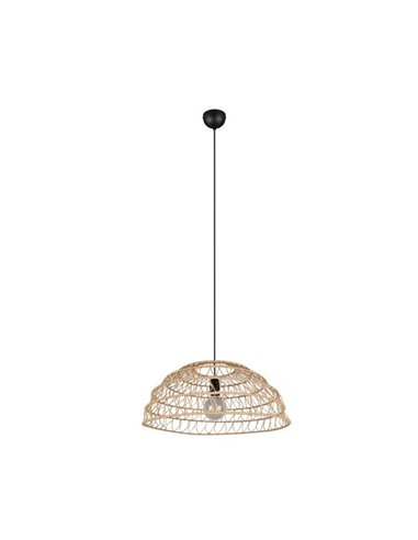 Lámpara de techo pantalla papel trenzado natural PAULETTE altura regulable, bombilla excl. 1x E27 max. 40W IP20