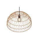 Lámpara de techo pantalla papel trenzado natural PAULETTE altura regulable, bombilla excl. 1x E27 max. 40W IP20