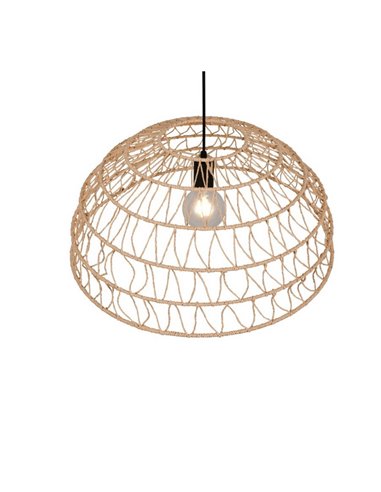 Lámpara de techo pantalla papel trenzado natural PAULETTE altura regulable, bombilla excl. 1x E27 max. 40W IP20