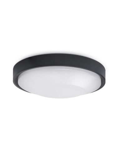 Luminária de teto LED para exterior FLOC D250 20W IP65 |3000K | Interior e Exterior Preto 1049A-L3120B-02