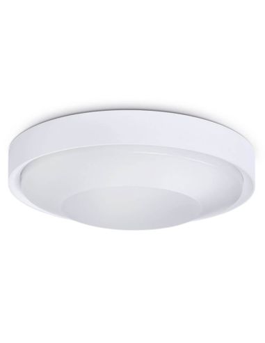 Puissant plafonnier d'extérieur à LED FLOC D320 30W IP65 3000Lm 3000K Blanc 1049B-L3130B-01