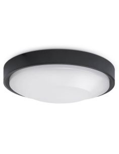 Plafón LED Exterior potente FLOC D320 30W IP65 3000Lm 3000K Negro 1049B-L3130B-02