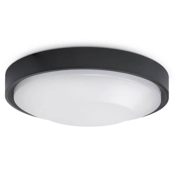 Plafón LED Exterior potente FLOC D320 30W IP65 3000Lm 3000K Negro 1049B-L3130B-02