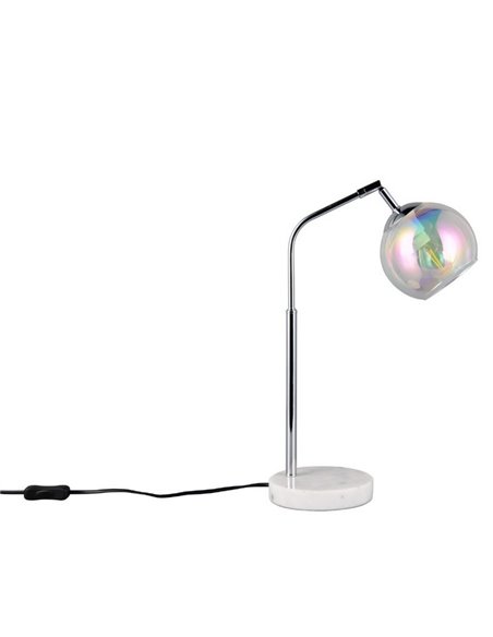 Lámpara de sobremesa pantalla redonda de vidrio iridiscente PAXTON bombilla excl. 1x E14 max. 10W IP20