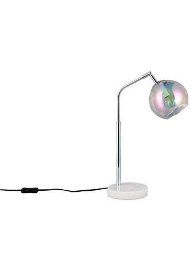 Lámpara de sobremesa pantalla redonda de vidrio iridiscente PAXTON bombilla excl. 1x E14 max. 10W IP20