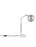 Lampe de table ronde abat-jour verre irisé PAXTON ampoule excl. 1x E14 max. 10 W IP20
