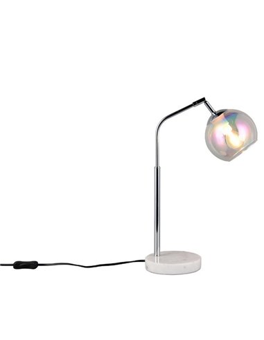 Lámpara de sobremesa pantalla redonda de vidrio iridiscente PAXTON bombilla excl. 1x E14 max. 10W IP20