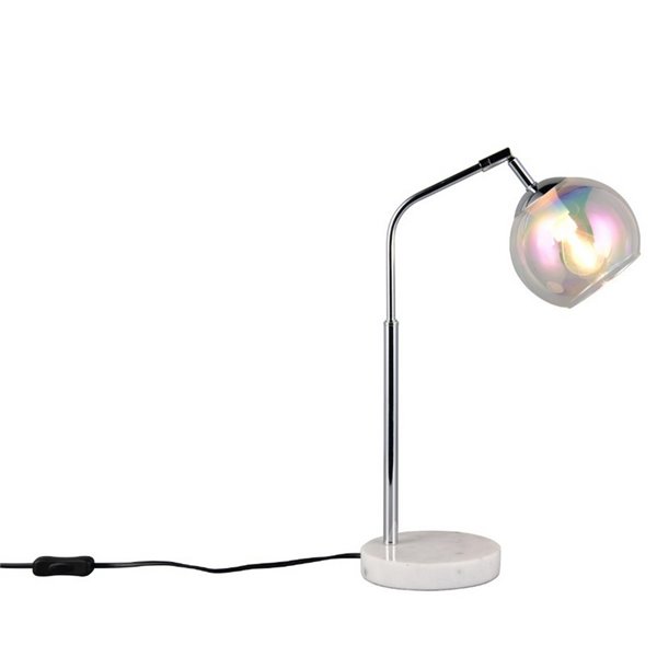 Lámpara de sobremesa pantalla redonda de vidrio iridiscente PAXTON bombilla excl. 1x E14 max. 10W IP20